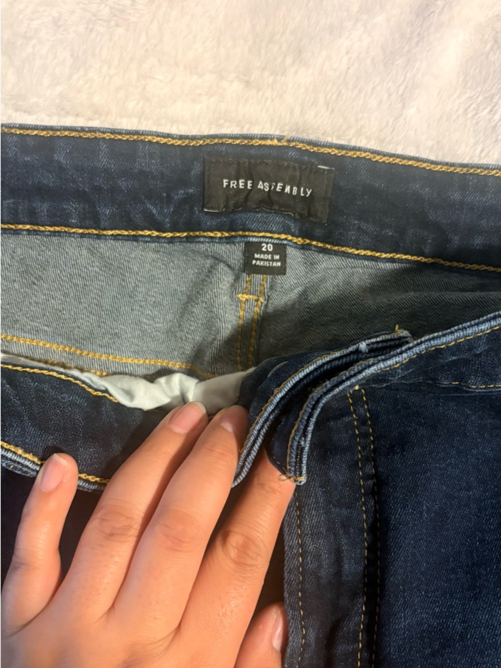 Free Assembly High-Rise Women's Jeans in Dark Blue